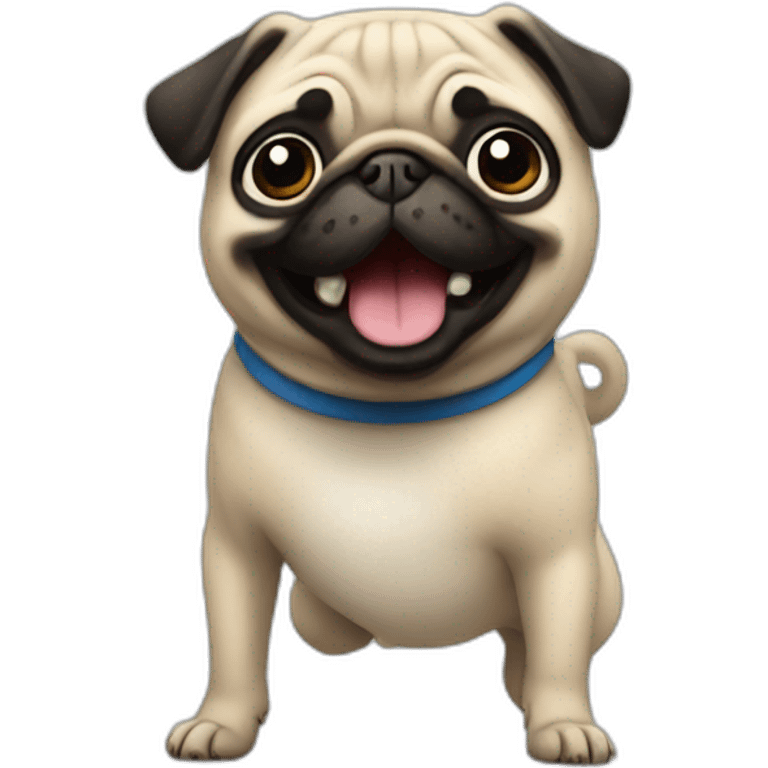 Pug dancing emoji