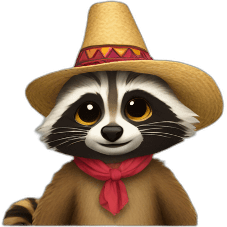 racoon with sombrero emoji