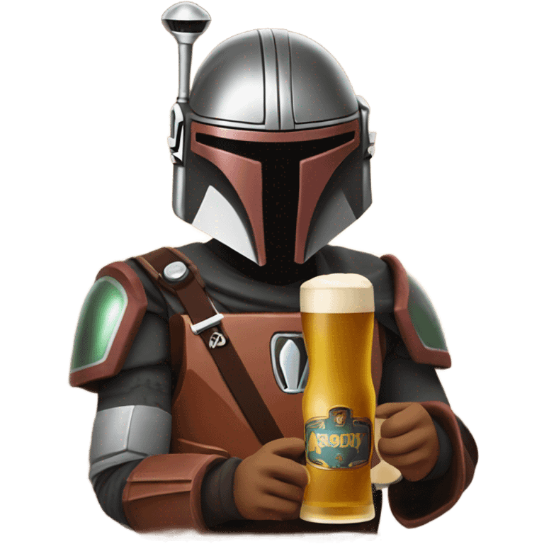 Mandolorian with beer emoji