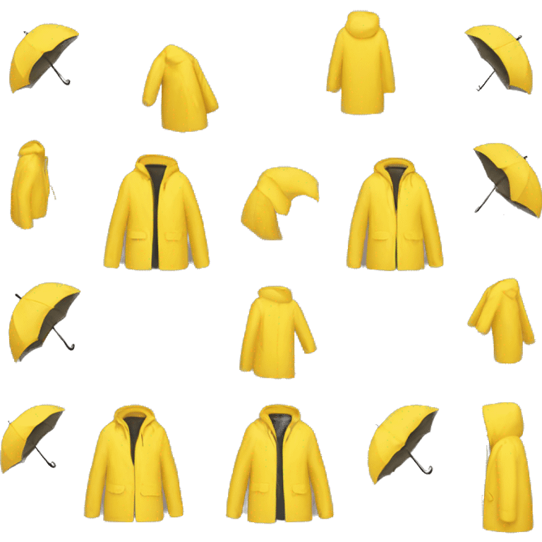 Yellow rain coat  emoji