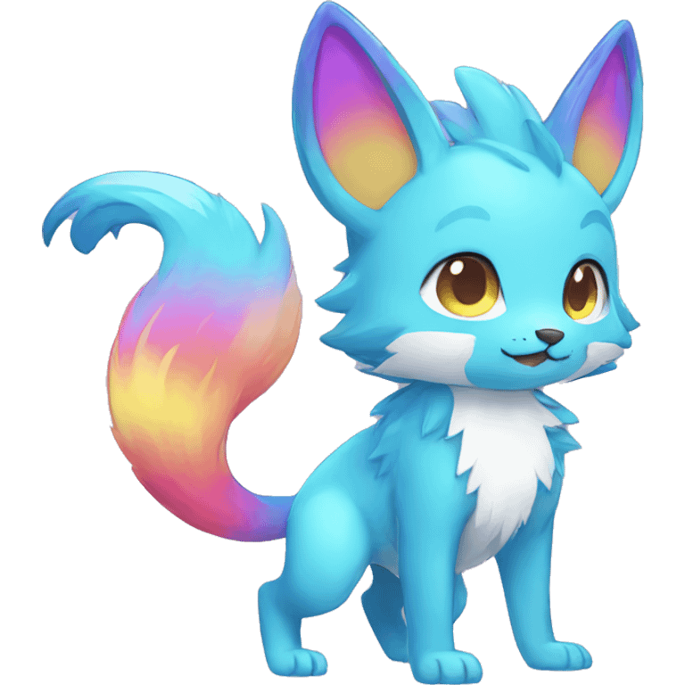  Colorful Shiny Kawaii FurSona Fakemon Full Body emoji