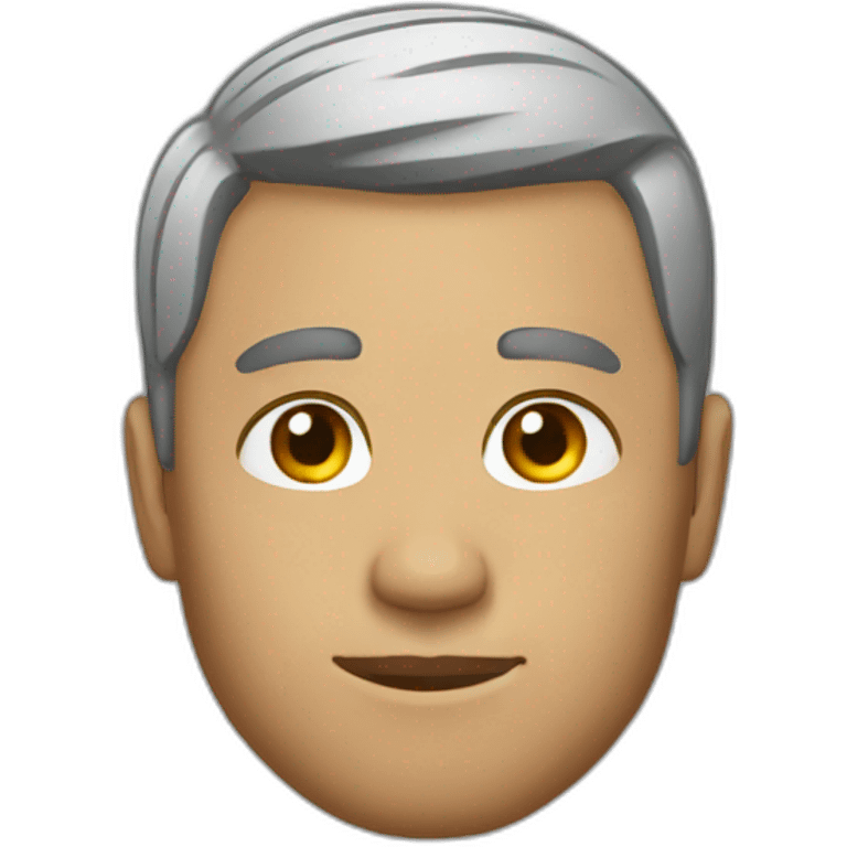 Man with short modern hair side look emoji