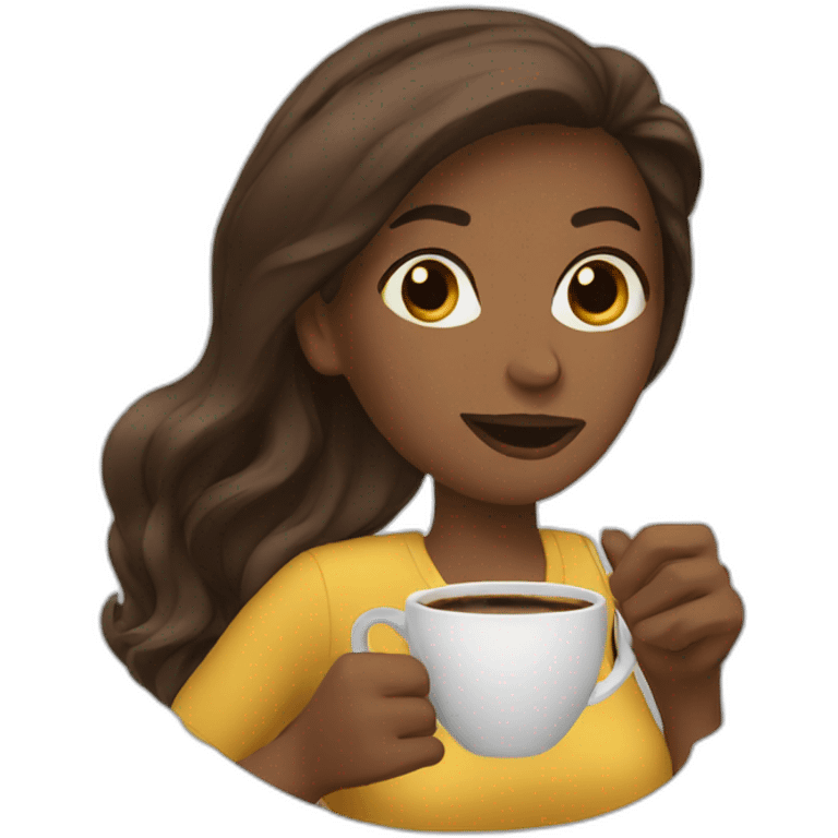 Women drinking coffee emoji