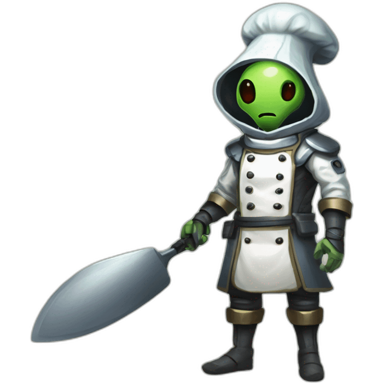 alien chef scifi roguelike rpg style inspired by slay the spire digital art emoji