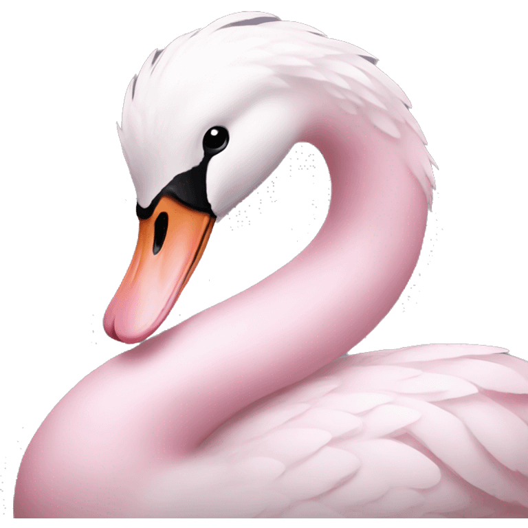 pastel pink swan emoji