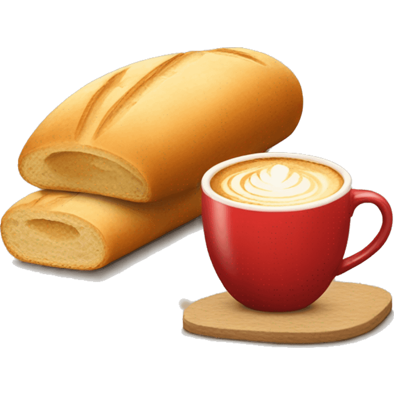 Cup or coffee and Mexican bread emoji