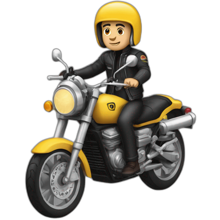 Éric Zemour sur une moto emoji