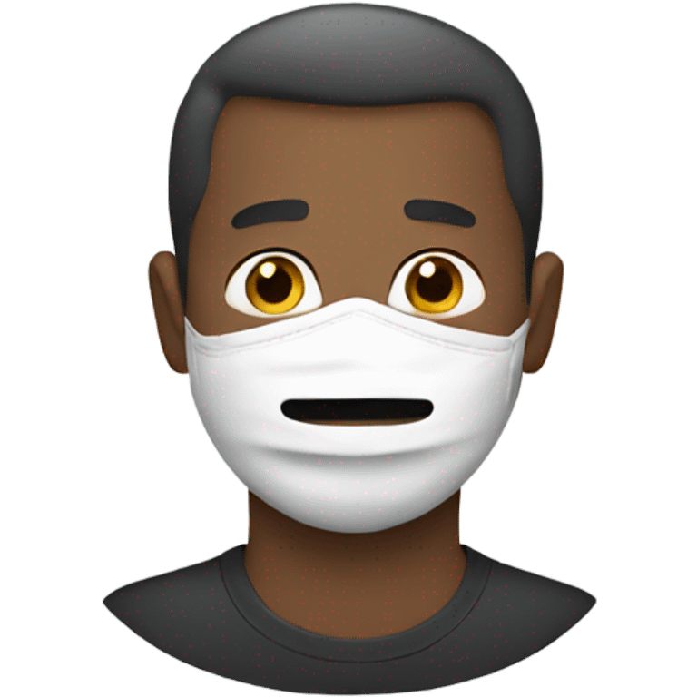 A dad with white mask emoji