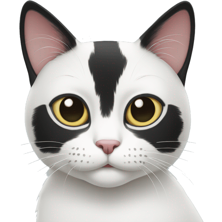 Black and white cat emoji