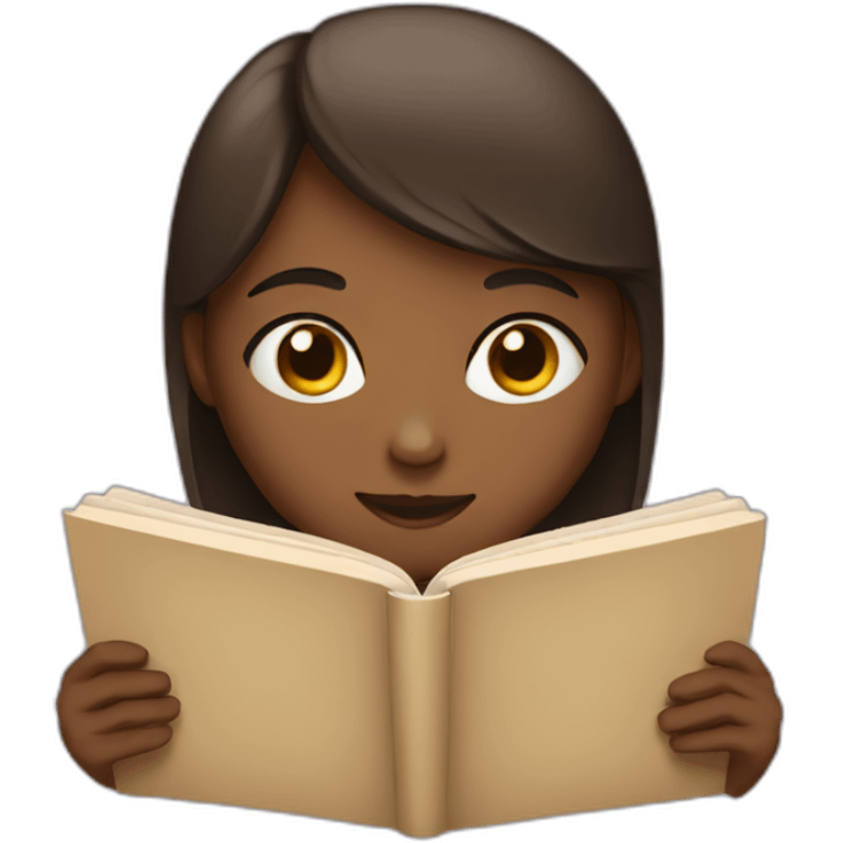 Girl reading emoji