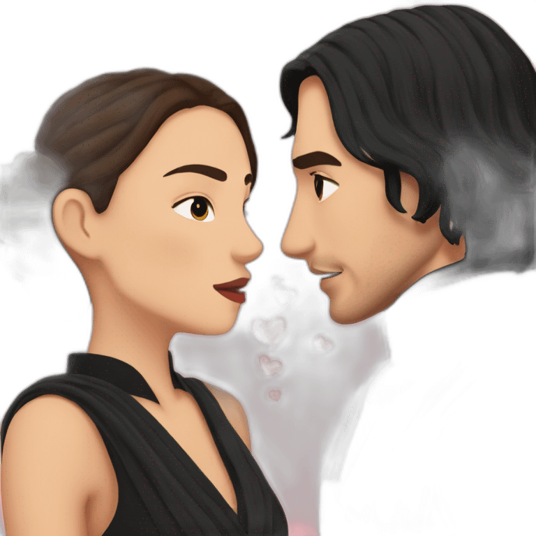 kylo ren and rey kissing emoji