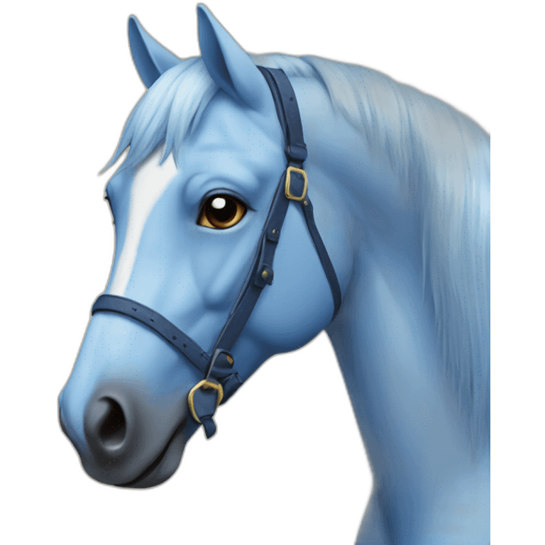 Cheval bleu emoji