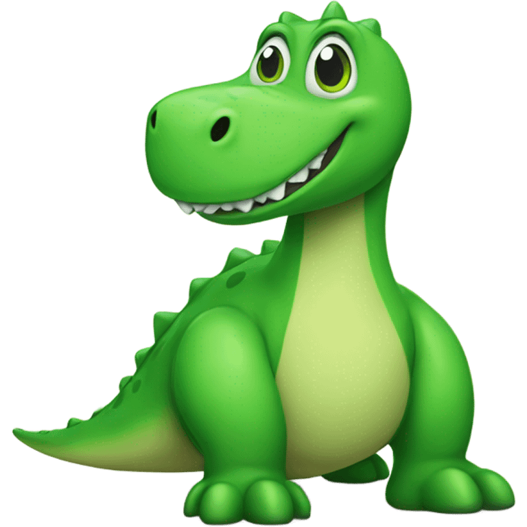 happy green dino emoji