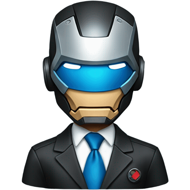 Ironman with a black and blue suit emoji