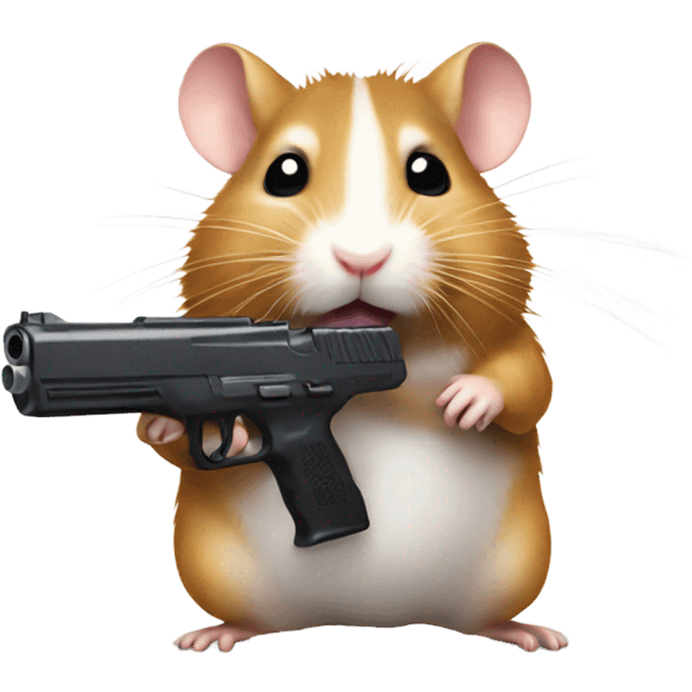 Hamster with a gun emoji