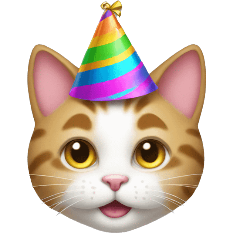 Cat with party hat emoji