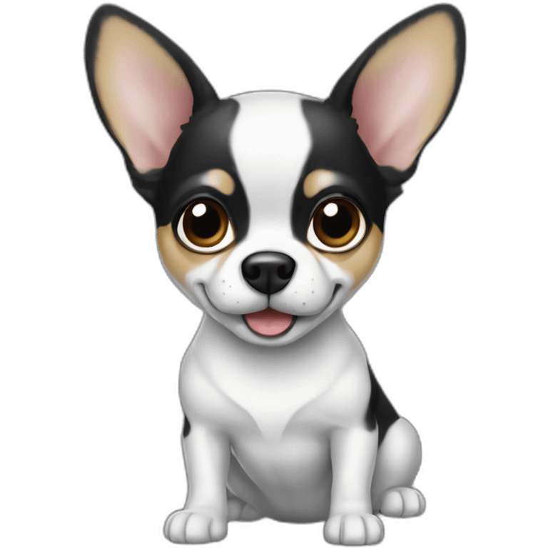 Chiwawa black and white emoji