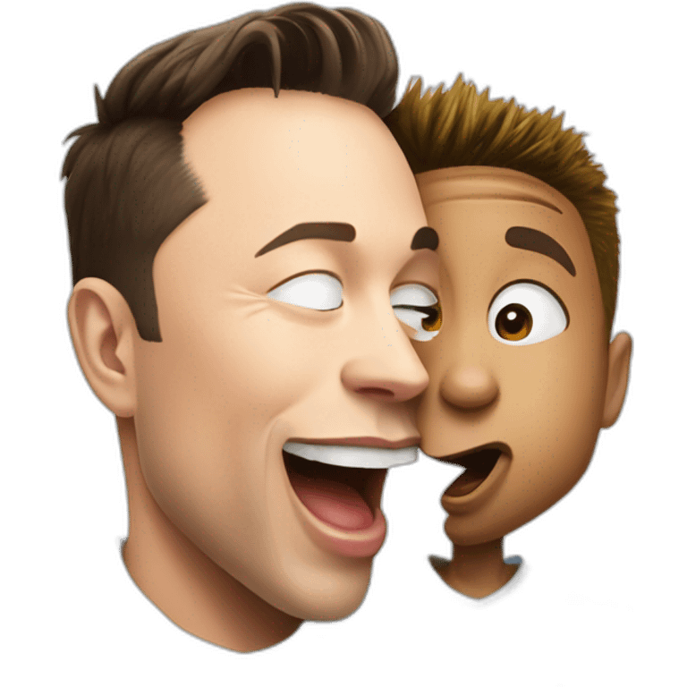 Elon musk kiss Neymar emoji