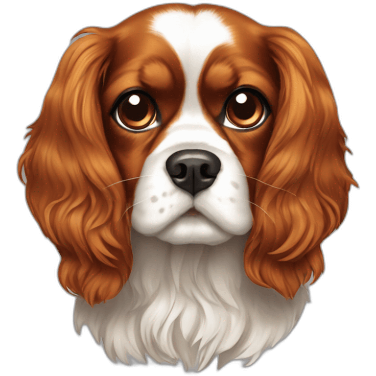 dog Cavalier King Charles Spaniel full body emoji