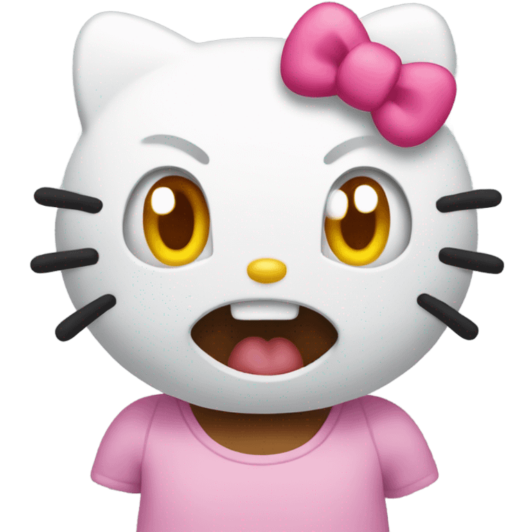 Hello kitty shocked emoji