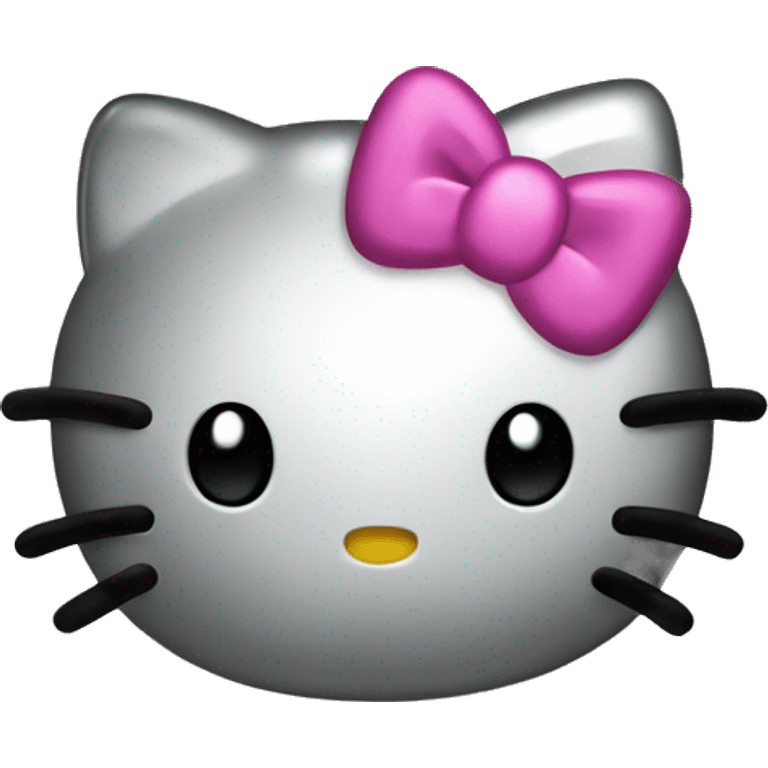 metallic hello kitty emoji