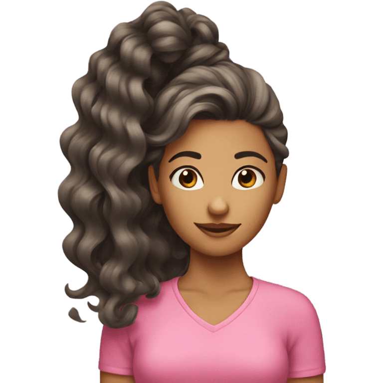 Girl doing hair emoji