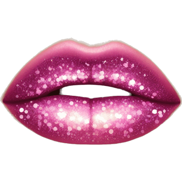 Pink ombre lip gloss with glitter  emoji