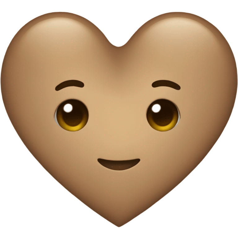 Light brown heart emoji