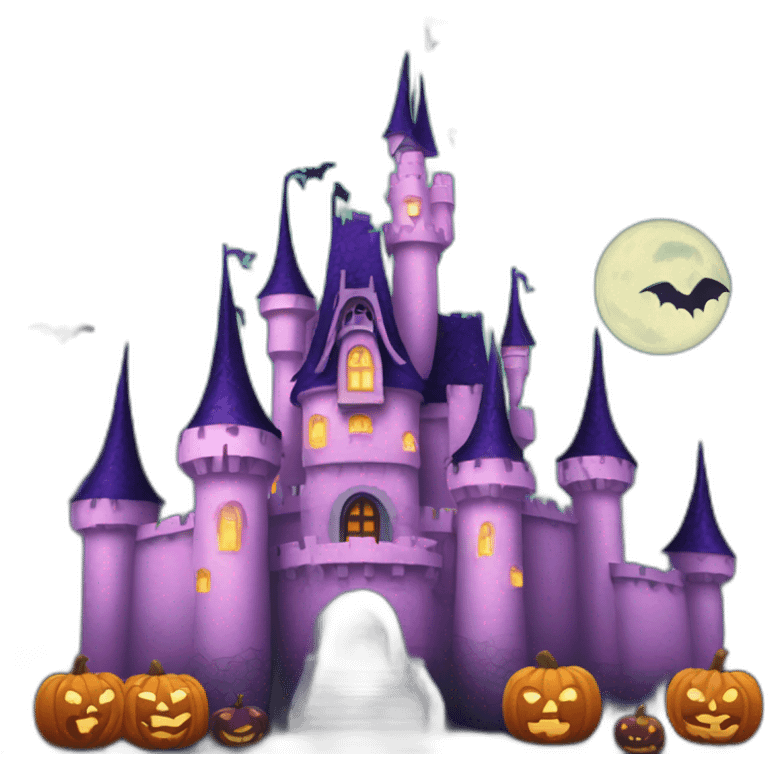 Disney Castle Halloween emoji