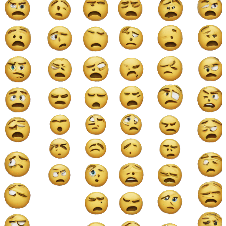 Sad face with mad face emoji