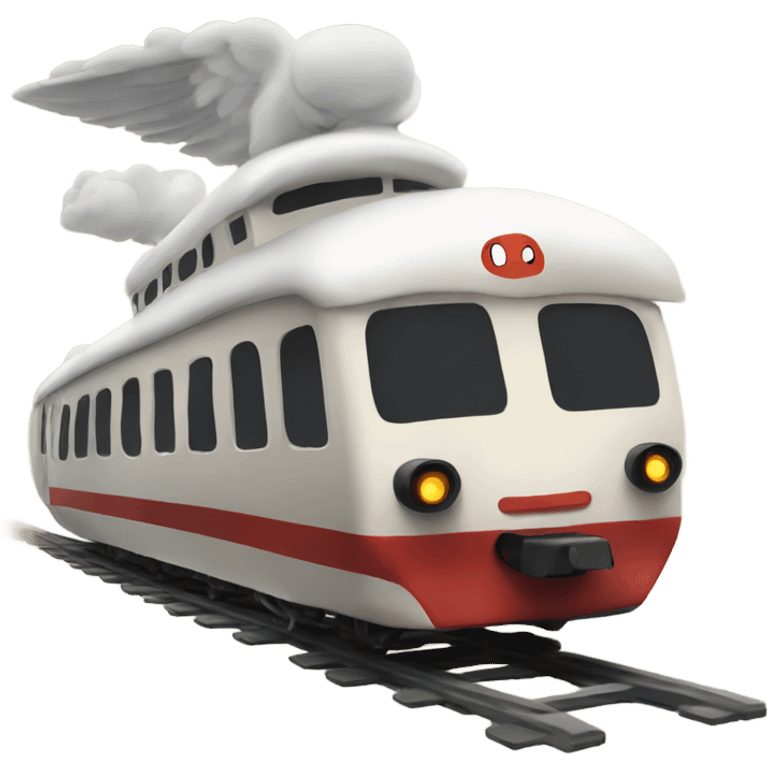 Flying train  emoji