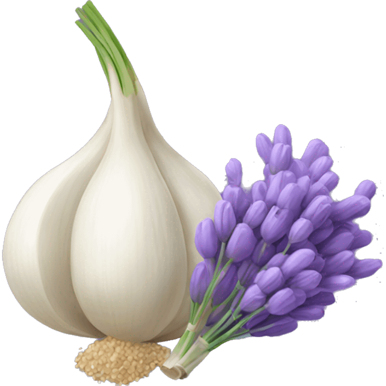 Lavender and garlic emoji