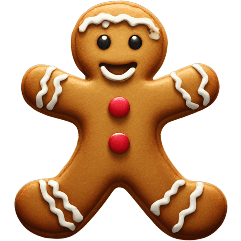 Gingerbread man cookie emoji