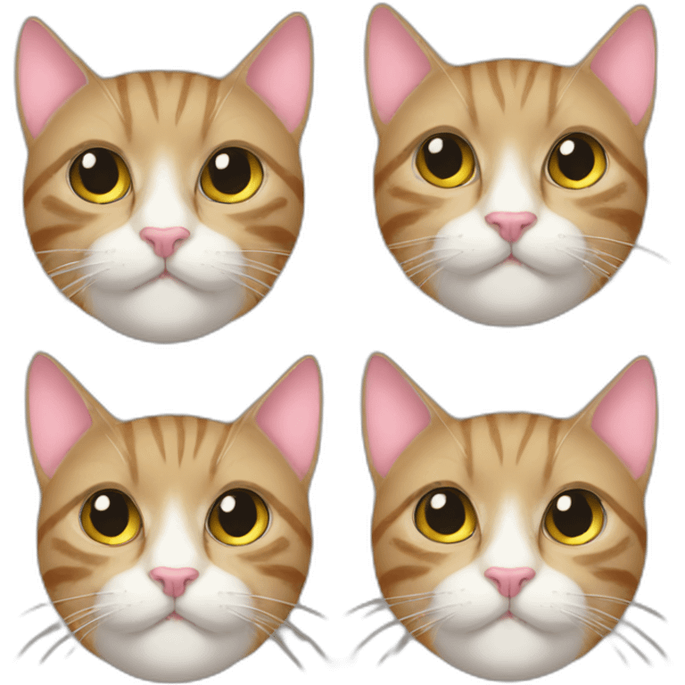 three heads one body cat emoji