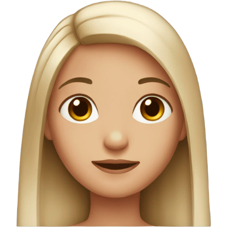 Girl with straight hair emoji