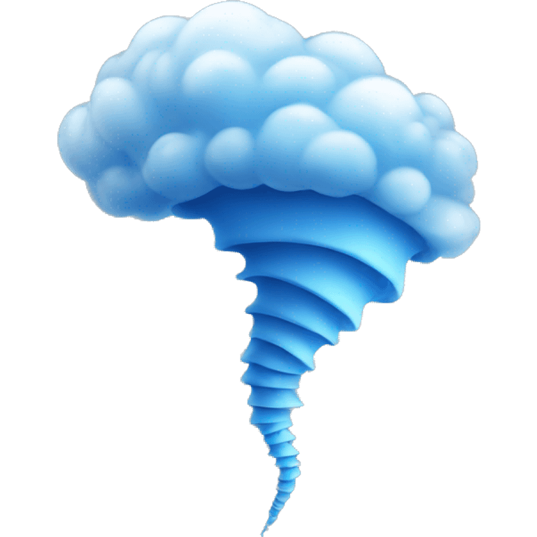 blue white soft transparent tornado emoji