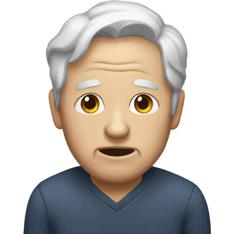 un vieil homme qui pleure emoji