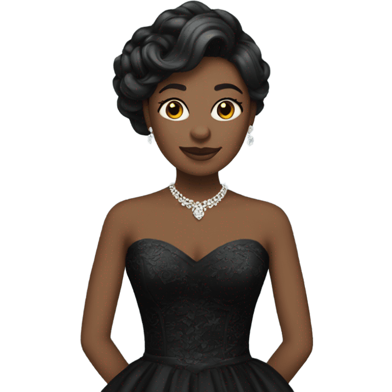 black wedding dress emoji