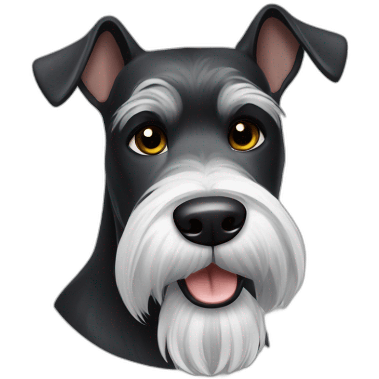 Schnauzer gigante negro emoji