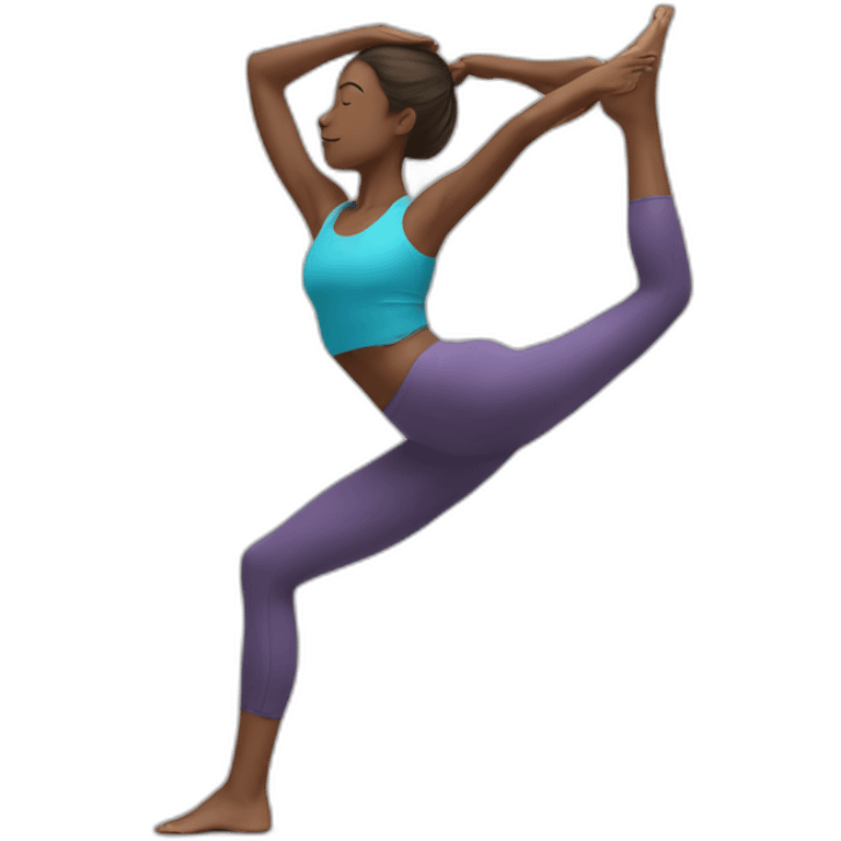 girl yoga pose angle emoji