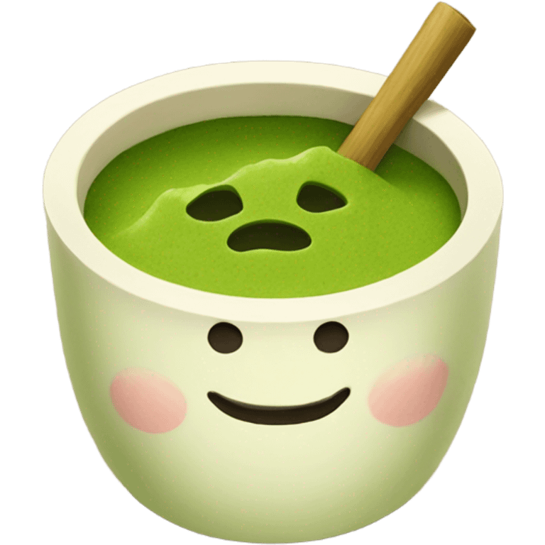 matcha in a handmade cup emoji