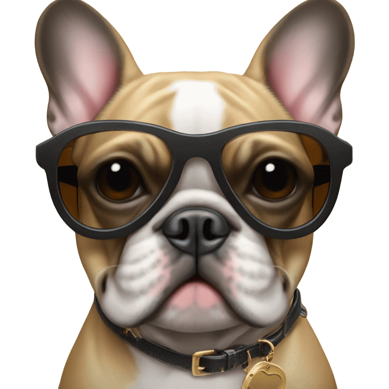 French bulldog with sunglasses  emoji