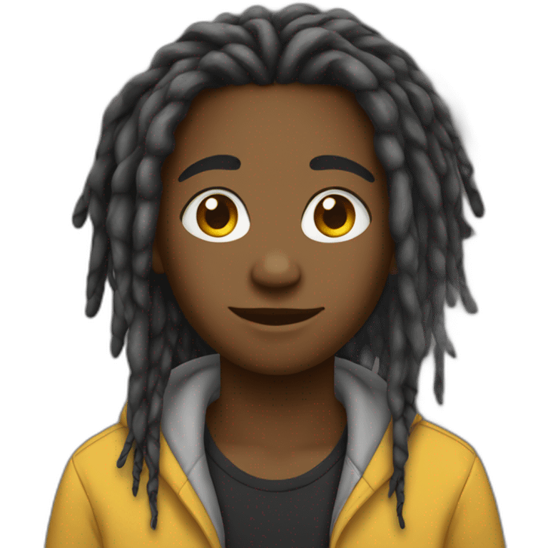 Black teen with dreads  emoji