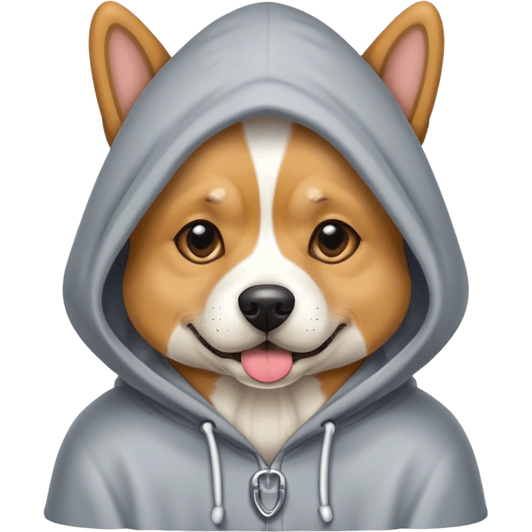 Dog wearing a hood emoji