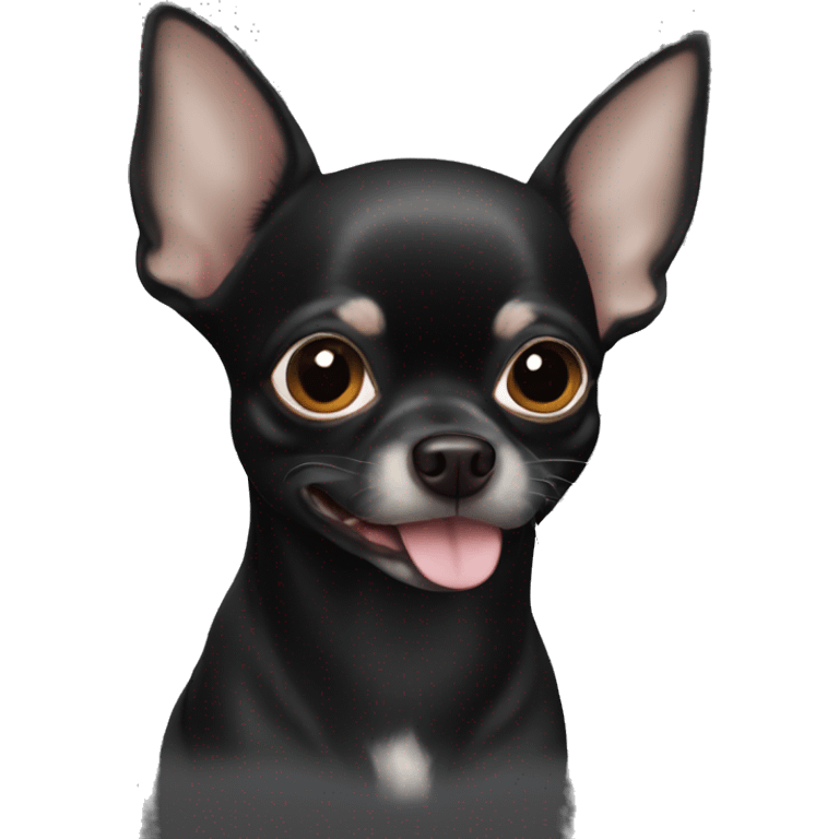 All Black chihuahua emoji