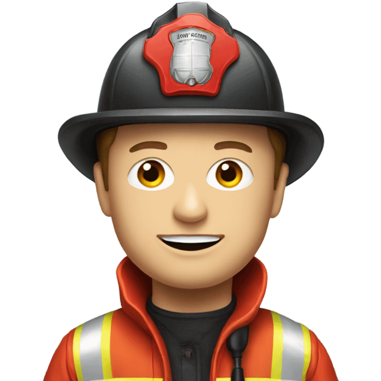 Elon musk wearing firefighter suit emoji