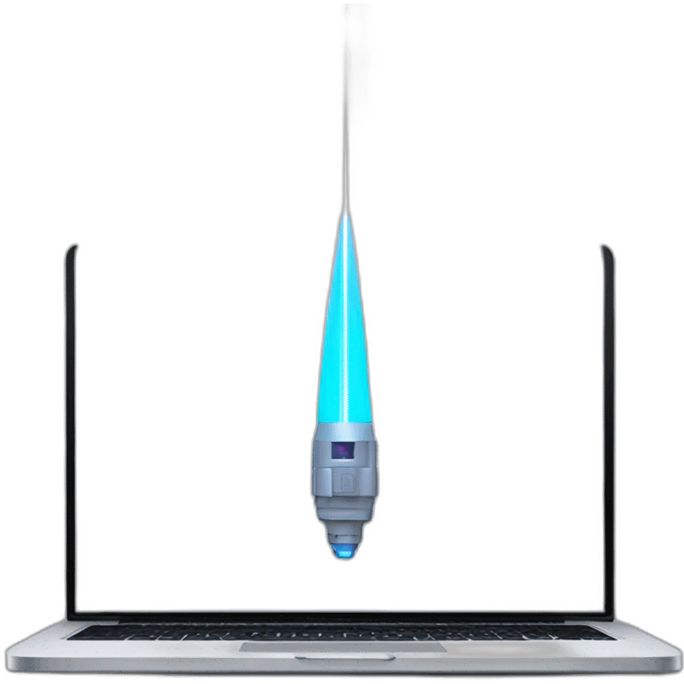 laser beam into a macbook emoji