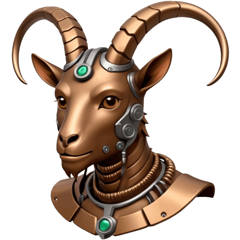 Mechanical Goat(Ram) man 2/3 up view emoji