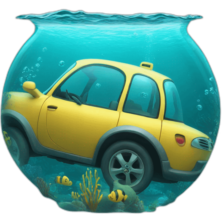 an underwater car emoji