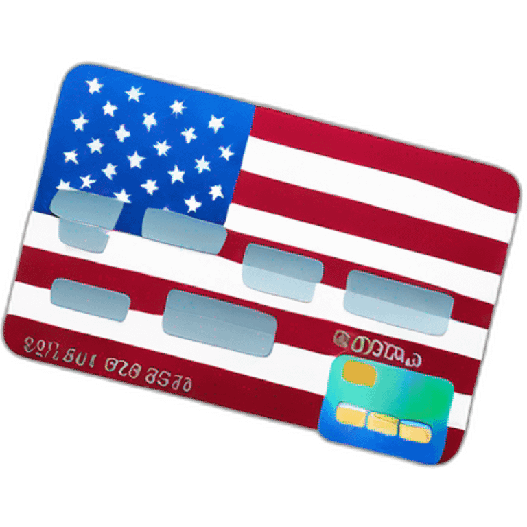 credit card with us flag emoji